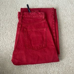 Red Zara jeans